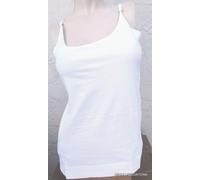 Adam Lippes Canotta Bianco Regolabile Spaghetti Cinghie 100% Cotone Pima L Large