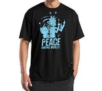ADAM WILLIS DESIGNS Peace Among Worlds - Maglietta da uomo Nero M