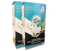 ADAMA Kit 2 Scatole Esca Rodenticida Topo Ratto pasta fresca difetialone 300gr