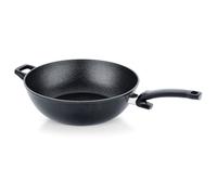 Fissler Adamant Padella wok in alluminio 6 L, 32 cm, con rivestimento, sigillatura antiaderente, bordo alto, antigraffio, induzione, colore: nero