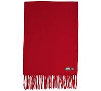 ADAMANT-GERMANIA 100% puro cashmere, sciarpa unisex da uomo/donna - super morbida - 180 cm di lunghezza - MISURA STANDARD - tinta unita o a quadretti - soffice pelo soffice, rosso chiaro, 180cm lang x