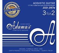 Adamas Corde per Chitarra Acoustica Set Nuova Phosphor Bronze Coated Set 3 corde Ex-Light .010 1717NU-3