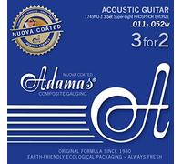 Adamas Corde per Chitarra Acoustica Set Nuova Phosphor Bronze Coated Set 3 corde Super-Light .011 1749NU-3