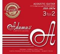 Adamas Corde per Chitarra Acustica Riedizione Phosphor Bronze Historic Set 3 corde Extra-Light .010-.047 1717-3