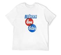 ADAMF WRNNUP Men's Buzzcocks 'Love Bites' T-Shirts White L
