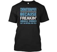 ADAMF WRNNUP Men's Cool Cinematographer T-Shirts Black L