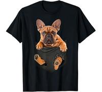 ADAMF WRNNUP Men's French Bulldog in A Pocket Mid Black T-Shirts Black XXL