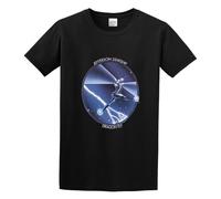 ADAMF WRNNUP Men's Jefferson Starship Dragon Fly T-Shirt Black L