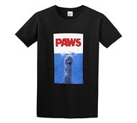 ADAMF WRNNUP Men's Paws Cat Kitten Meow Parody Cool T-Shirts Black S