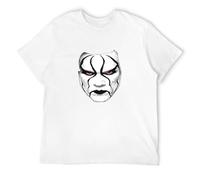 ADAMF WRNNUP Men's Sting Face Retro Wrestling TV Show Mens Top T-Shirts White XXL