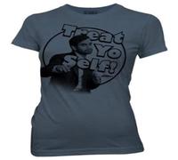 ADAMF WRNNUP Men's Treat Yo Self Indigo Blue Juniors T Shirt Navy L