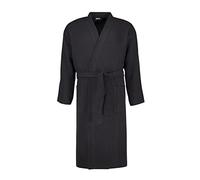 ADAMO Accappatoio lungo a nido d'ape, da uomo, serie JADON, taglia XXL fino a 12XL, Nero , 3XL