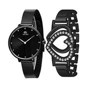 Adamo Aritocrat 335Nnm02-700Nnm02 - Orologio analogico da donna e ragazza, quadrante nero, con cinturino in stile