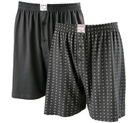 ADAMO Dean Boxer da uomo, in confezione doppia, NERO, BLU NAVY, Denim, antracite Anthrazit 9X-Large