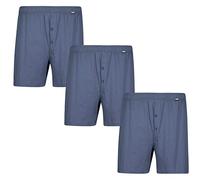 ADAMO James - Boxer da uomo, 100% cotone, 3 pezzi, in denim scuro, taglie forti, taglie forti: 8-20/XXL-8XL Blu XXL