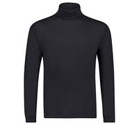 ADAMO Maglietta basic a collo alto, da uomo, a maniche lunghe, colore nero, taglia 12XL, Nero , 10XL plus