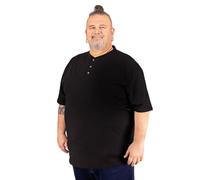 ADAMO Maglietta da uomo con bottoni REGULAR FIT kaki serie Silas in taglie forti fino a 10XL, Nero , 4XL