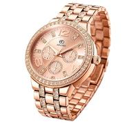 ADAMO Orologio analogico da donna con quadrante in oro rosa-839KKM21, rosa, Colore: RAL