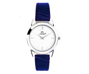 ADAMO Orologio sottile con quadrante bianco per donne e ragazze AD72SB01