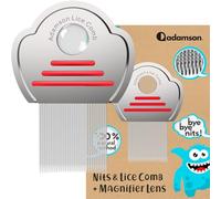 Adamson Pettine per Pidocchi e Lendini Bambini - Pettinino Acciaio - Elimina Lendini - Resistente e Facile da Pulire