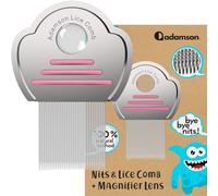 Adamson Pettine Pidocchi e Lendini Bambini - Pettinino Acciaio per Pidocchi - Elimina Pidocchi e Lendini - Resistente e facile da pulire - Pettinino Pidocchi