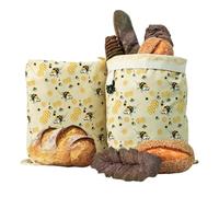 Adaobbt Sacchetto per il pane in cera d'api, riutilizzabile, con chiusura lampo, per cucina, casa, casa, casa, vacanze, viaggi, vacanze, uso quotidiano