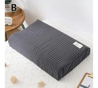 ADAOQIN Federe in Lattice a Quadri a Strisce Federe in Memory Foam morbide Federe per Cuscino cervicale in Memory Foam 40 * 60cm/30 * 50cm