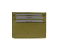 Adapell Porta carte di credito in pelle - Porta carte di credito piccolo - Porta carte in vera pelle - Porta carte unisex - Capacità fino a 8 carte, Oliva, Talla única