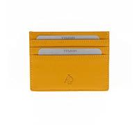 Adapell Porta carte di credito in pelle - Portafoglio unisex in vera pelle - Capacità fino a 8 carte, Mostarda, Talla única