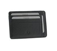 Adapell Porta carte in vera pelle - Porta carte piccolo - Porta carte uomo - Porta carte donna - Capacità fino a 6 carte. (Nero), Nero, Talla única