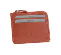 Adapell Porta carte in vera pelle - Porta carte piccolo - Porta carte uomo - Porta carte donna - Capacità fino a 6 carte. (Nero), Tegola, Talla única