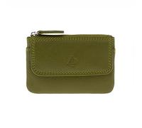 ADAPELL® Portafoglio unisex in vera pelle bovina - Portamonete, porta carte, portachiavi - capacità fino a 14 carte., Oliva, Taglia unica, Super soft: