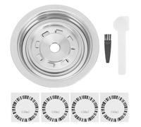 Adaptador Capsula Caffè In Acciaio Inossidabile, Convertitore Capsula 80ml, Include Cucchiaino Spazzola Adesivi - Compatibile Con Macchine ENV135 GCA1 (150 ml)