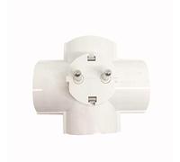 Adaptador con 4 tomas de corriente Schuko,Ladron de enchufes 4 tomas Schuko 16a 250v,color blanco