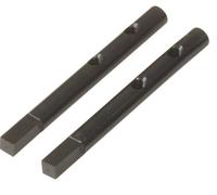 Adaptador cuadrado, 6 mm, paquete de 2, bruñidos