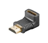 Goobay 51727 HDMI Adattatore Angolare, Dorato, Nero