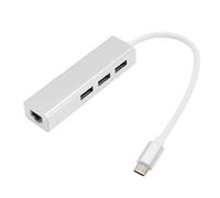 Adaptador Sunicon USB a Ethernet, 1000Mbps de alta velocidad tipo C3.0 a USB3.0 Hub RJ45 Gigabit adaptador de red para Win XP 7 8 10