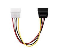 adaptare 34001 Cavo Adattatore da 15 Cm da 4 Pin Molex a 15 Pin SATA Maschio Nero