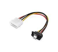 adaptare 47505 Cavo Adattatore da 15 cm Spina ad Angolo SATA da Molex a 15 Pin a 4 Pin con Clip Nera