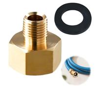 Adaptateur de Gaz en Laiton Filetage Femelle G 1/2" RH à Droite x Filetage Mâle G 1/4" LH à Gauche, Compatible avec Équipements Allemands pour Connexions de Gaz Transfrontalières, Résistant et Durable