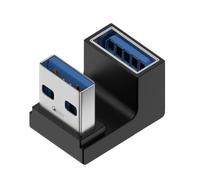 Adaptateur USB À 90 Degrés, Adaptateur USB À Angle Droit,Adaptateur USB 3.0 USB A Mâle Femelle - Connecteur D'extension USB, Adaptateur De Connecteur USB Pour Ordinateurs Portables, Telefoni, P