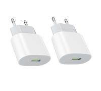 Adaptatore Caricabatteria USB, Caricabatteria Rapida 18W Applicabile a Samsung Galaxy A72 A71 A56 A55 A54 A53 A52 A52s A51 A41 A36 A35 A26 A25 A21s A20 A17 A16 A15 A12 A40 A50 A6 A06 2 confezioni