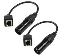 Adapter RJ45 / XLR DMX Connettore Di Rete 2-Pack HQRP Maschio A 3 Pin