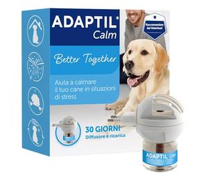 ADAPTIL® Calm - Calmante per Cani Diffusore + Ricarica da 48 ml - Feromoni Tranquillanti Antistress per Cani Iperattivi, Ansiosi, Rilassamento per Cani Momenti Stressanti