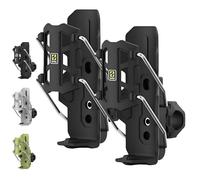 Adaptive Cycling Bottle Holder, Portable Motorcycle Cup Holder, Bikes Water Bottle Adjustable Size Bracket, Automatic Clamping Mechanism, 360 Degree Rotating Bike Cup Cage (Black-2PCS)