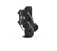 Adaptive - Portabottiglie da ciclismo, meccanismo di bloccaggio automatico, supporto per bottiglia d'acqua per moto e bicicletta, girevole a 360 gradi, regolabile, supporto per manubrio (Nero)