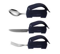 Adaptive Utensils, Elderly Eating Utensils Set, 3X Spoon Fork for Hand Tremors, Stainless Steel Adaptive Flatware, Eating Utensils for Muscle Weakness, Disability Friendly Cutlery, Ergonomic