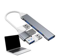 Adaptur Multiport USB, Hub USB Multiport - Splitter di dati multiuso a 4 porte | Espansore Adattatore USB portatile per desktop, laptop, unità flash, console, stampante, PC, tastiere