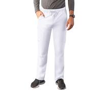 Adar Addition Scrubs per Uomini - Pantaloni Skinny per Lo Scrub Cargo con Coulisse - A6106 - Bianca - XL