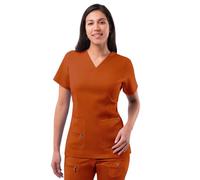 Adar PRO Scrub per Le Donne - Top Scrub con Scollo a V rialzato - P4212 - Cinnamon - XXS